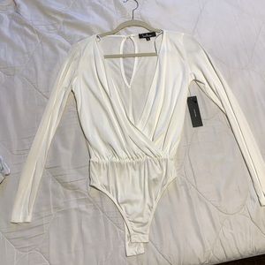 Lulus White Long Sleeve Body Suit